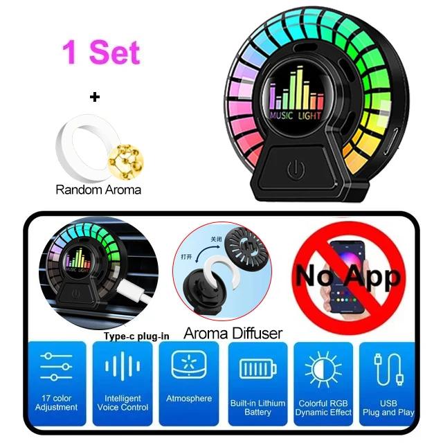 Astronaut Smart RGB Pickup Lights LED 3D Ambient Lamp APP Sound Control Music Rhythm Lights Air Freshener for Car
