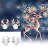 1 пара Аксессуары Вечеринка Рождественский подарок Жемчужные серьги-олени Рождественские украшения Серьги-гвоздики в виде северных оленей