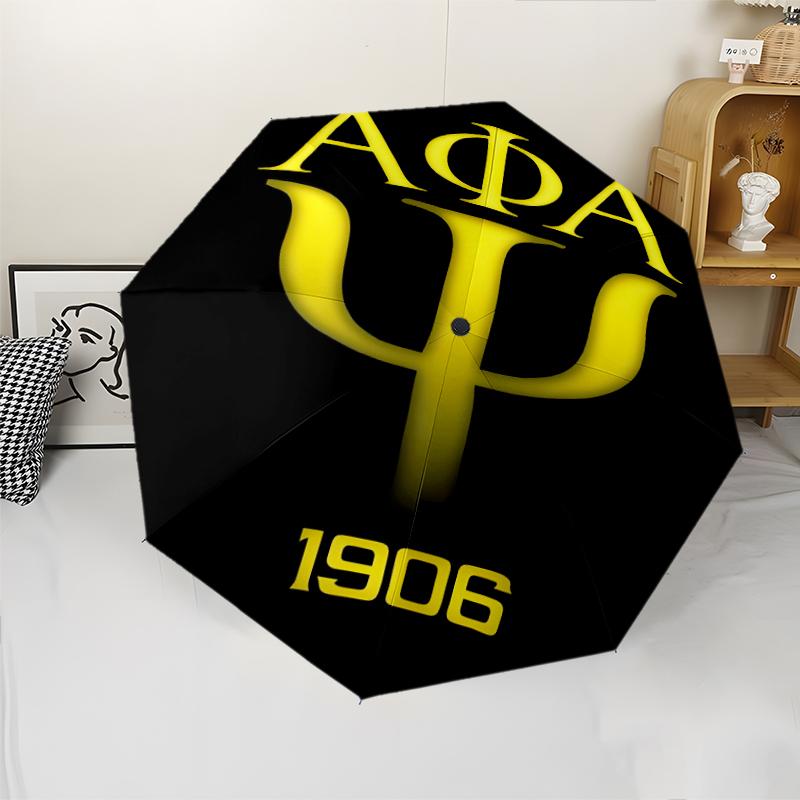 Автоматический зонт с принтом логотипа Alpha Phi Alpha, 8 спиц, железный каркас, пластиковая ручка, подходит для путешествий на открытом воздухе и на каждый день, идеальный подарок