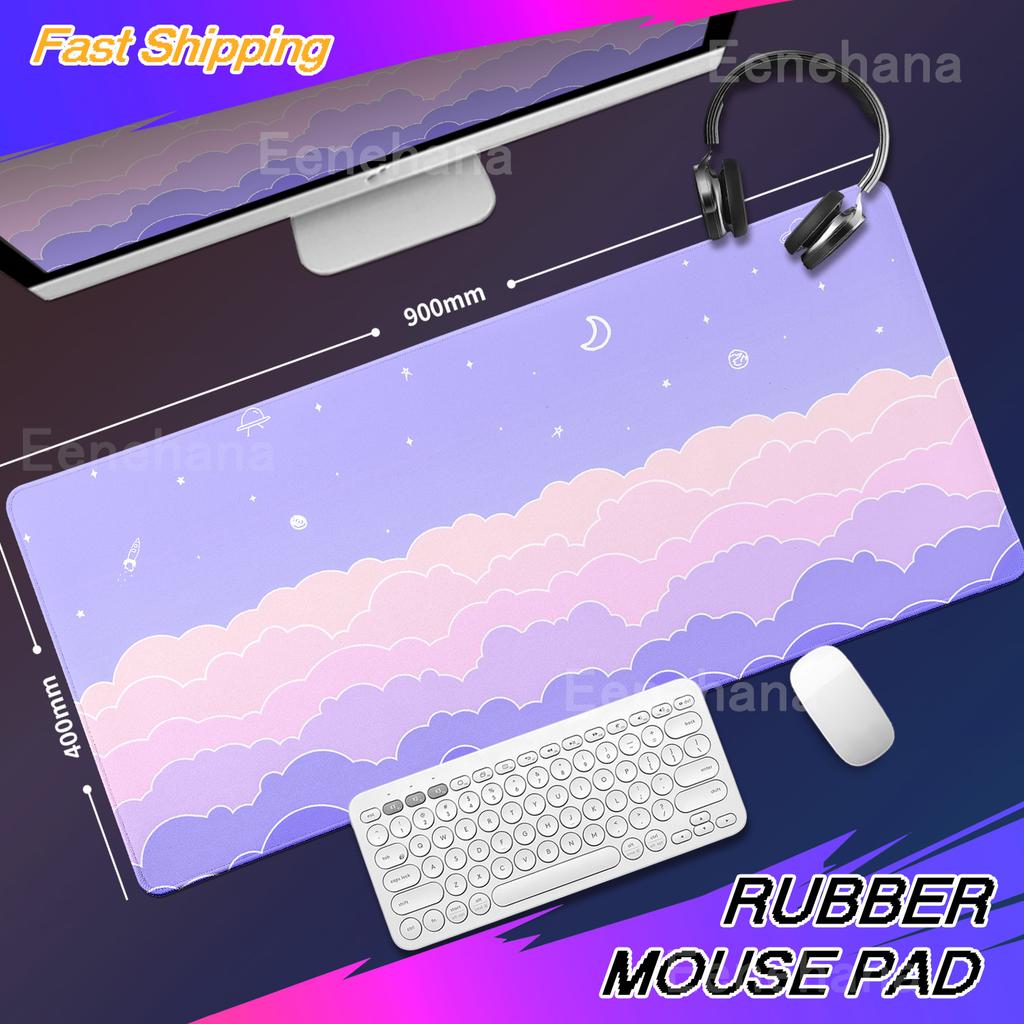 Light Pink Skyscape Mouse Pad Cute Aesthetic Xxl Kawaii Clouds Women Desk Pads Anime Pc Gamer Computer Mat Office Rubber Carpets