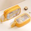 Large Capacity Transparent Makeup Bag Square Wash Pouch Durable Cartoon PVC Cosmetic Bag  Travel