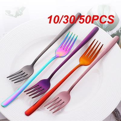 10/30/50 шт. Основная вилка, красивая, модная, не ломающаяся, кухонная вилка из нержавеющей стали, легко моется, многоцелевая, 22,6 г