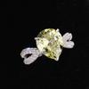 Кольца Huitan Waterdrop Cubic Zircon для женщин, светло-желтые кольца в форме груши, роскошные свадебные аксессуары, новые модные ювелирные изделия