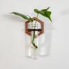 Handmade Wall  Vase Wall Hanging Plant Holder Pendant Wood Hydroponic Plant Rack  Artificial Flower