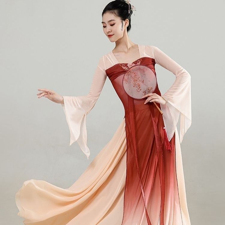 Classical Dance Clothing For Women, Long Dress, Fairy Practice Clothing, Chinese Element Dance Clothing