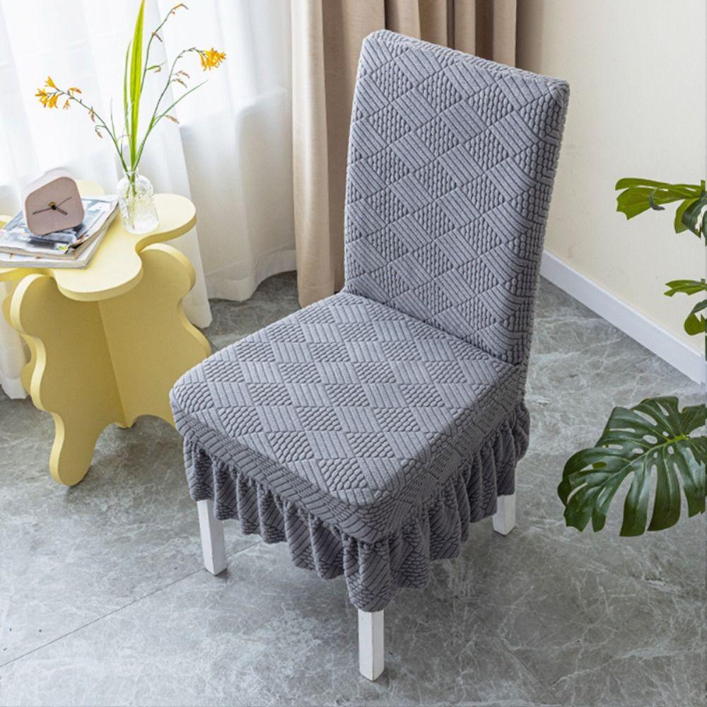 Dacron Hotel Chair Cover Skirt Seat Covers Banquet Decor Kitchen Chair Cover  Household
