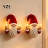 Xmas Indoor Hanging Ornament Lighted Gnome Ornament, Christmas Statue with Light Up Middle Fingers, Tabletop Party Home Accents Display or Wall