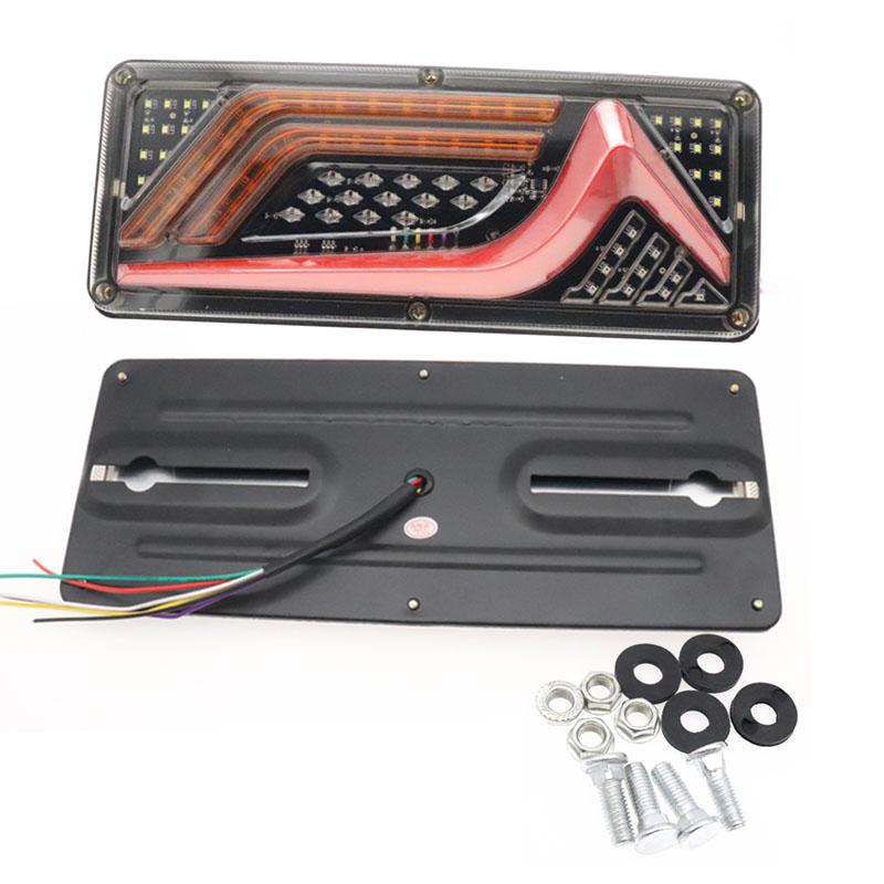 2 шт. 12/24 В динамические светодиодные задние фонари для грузовиков, указатели поворота, задние стоп-сигналы, сигнальные лампы заднего хода, прицеп, грузовой автомобиль, автобус, кемпер, караван