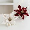 DIY Decoration Christmas Artificial Flowers Fabric Plastic Xmas Tree Decorations  New Year