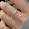 Lucky Open Adjustable Chain Rings For Women Gift Simple Engagement Rings Bridal Jewelry Gift