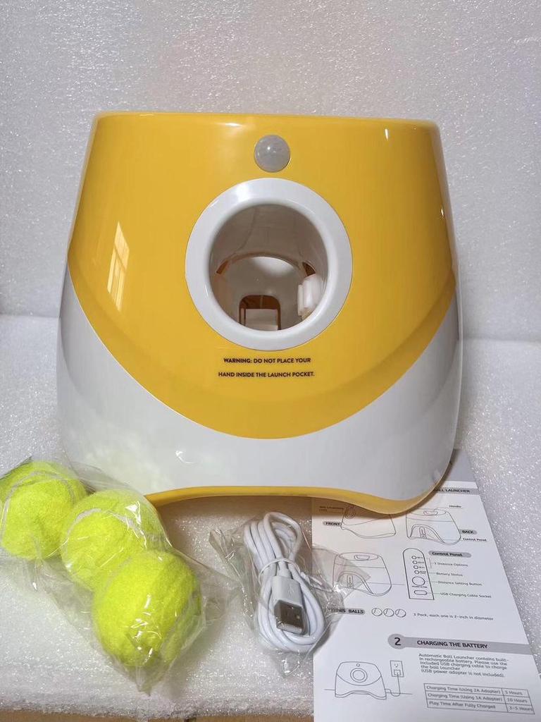 Automatic Dog Ball Launcher for Border Collies - Tennis Ball Throwing and Bouncing Toy