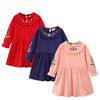 2024 Autumn European & American Girls' Knitted Long-Sleeve Princess Dress