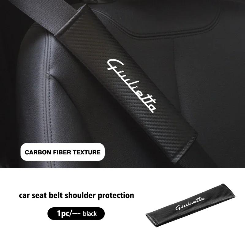 Car Stickers For Alfa Romeo Car Belts Covers Padding Carbon Fiber Belt Shoulder Accessories For Alfa Romeo 159 Giulietta OX Giulia