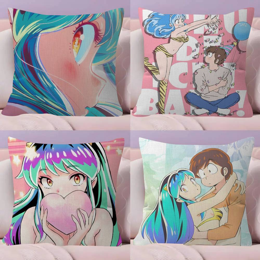 Urusei Yatsura Anime 4545cm Cushion Cover Pillow Cover Decor Pillowcase Home Pillowcase for Couch Pillow