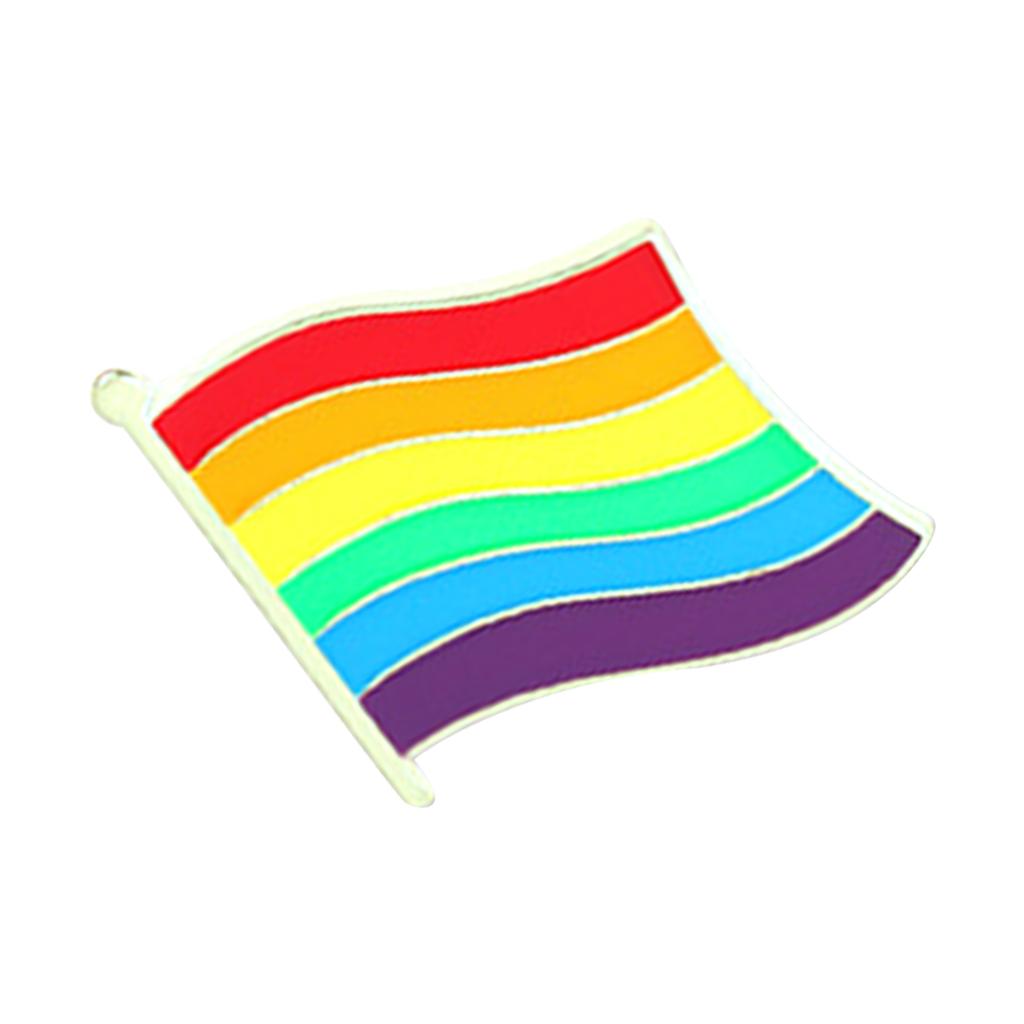 50pcs Gay Pride Rainbow Brooch Creative Victory Heart-shaped Cute Lapel Pin Decorations For Clothes Bags Hats