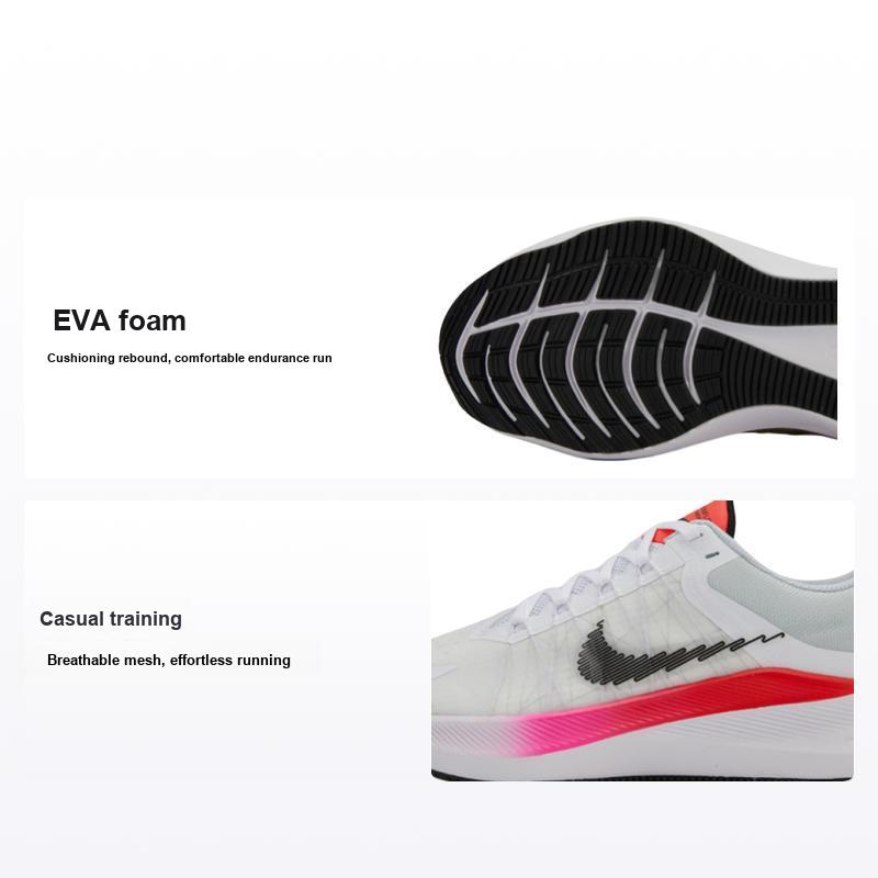 Nike Кроссовки мужские Winflo 8 Rawdacious белые ярко-малиновые полностью оранжевые CW3419-100