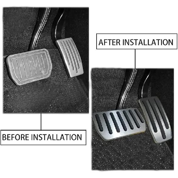 For Tesla Model X Model S Accessories Aluminum alloy Foot Pedal Accelerator Gas Fuel Brake Pedal Rest Pedal Cover Car Styling