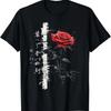 Rose Drawing Art Text Flower Illustration Graphic Rose T-Shirt