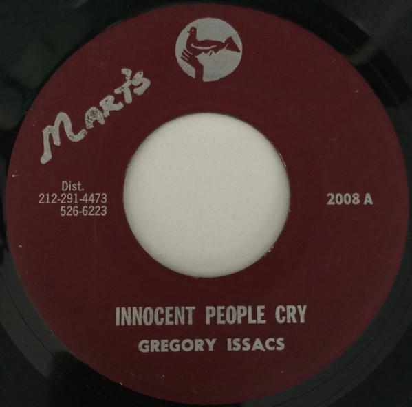 7-дюймовая пластинка GREGORY ISAACS Innocent People Cry 2008 Март 1974 US Reggae Ska Dub Б/у