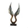 Elegant Wing Sculpture for Home Decor - Handcrafted Table Centerpiece with Feng Shui Influence