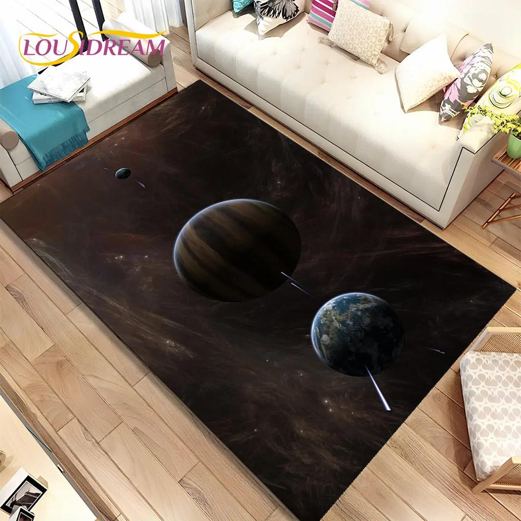 3D Космос Фиксированные Звезды Галактика Земля Коврик, Коврик для Дома Гостиная Спальня Диван Коврик Декор, Детский Нескользящий Коврик HD