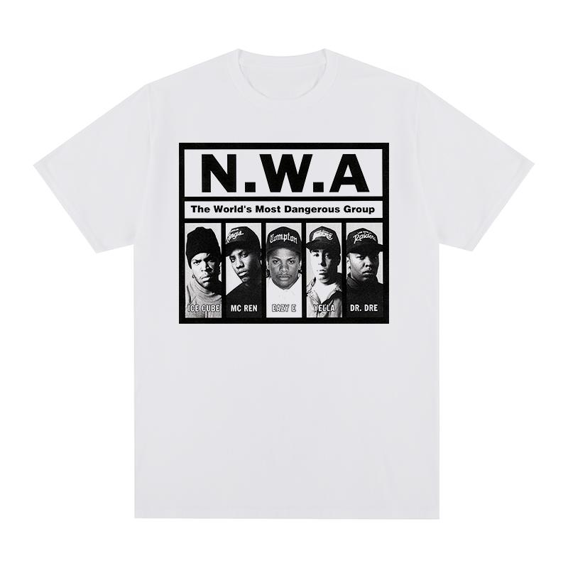 NWA Хип-хоп Крутая Винтажная футболка Сваг Скейт Уличная одежда Y2K 90-е Хлопок Унисекс Футболка Новая ТИШКА ФУТБОЛКА Женские топы