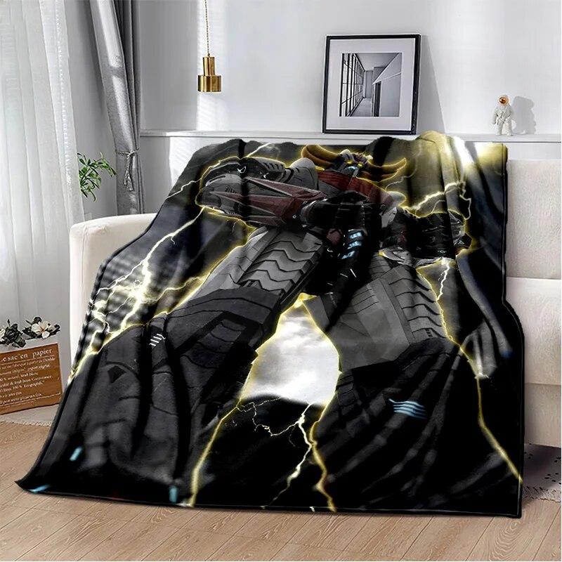 UFO Robot Grendizer Anime Cartoon Soft Plush Blanket,Flannel Blanket Throw Blanket for Living Room Bedroom Bed Sofa Picnic Kids