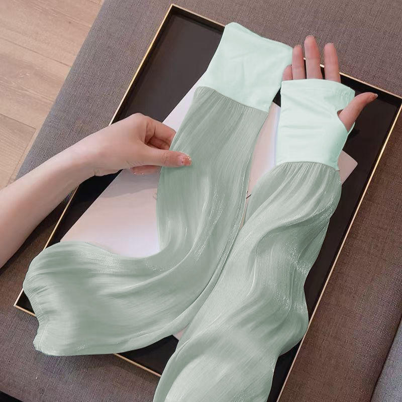 Летние Новые Рукава из Ледяного Шелка Свободные Солнцезащитные Рукава для Вождения Длинные Защита от УФ-лучей Нарукавники Перчатки для Рук Супер Мягкие Дышащие