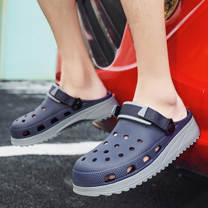 Классические мужские сабо, модные повседневные сандалии на платформе, мужские удобные легкие тапочки из ЭВА, нескользящая пляжная обувь для мужчин