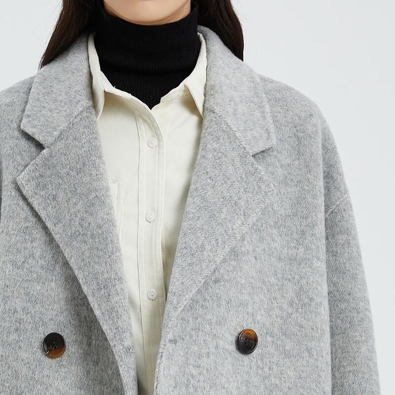 Женское двустороннее шерстяное пальто миди в корейском стиле от TATU