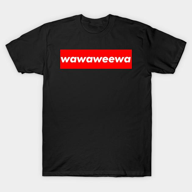 Men Black Print T-shirt Borat Wawaweewa No-Cut Transfer Paper Print Cotton Tshirt