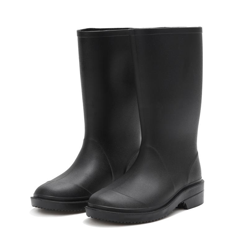 Модные женские новые дождевые ботинки с подошвой, водонепроницаемые и износостойкие, с ПВХ, противоскользящие, в виде носков и резиновые ботинки