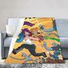 Bender Robot Fry Leela Cartoon Flannel Blanket Print Planet Express Lightweight Throw for Sofa Bed Home Decor Multifunction