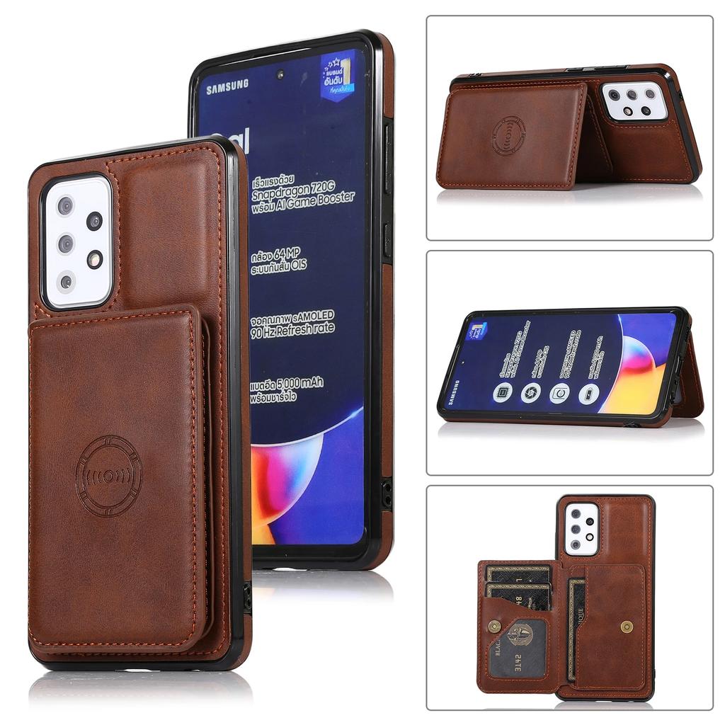 Магнитный кожаный чехол для Galaxy S25 S24 Ultra S23 Plus S22 S21 FE A55 A35 A15 A06 A16 A54 A24 A14 Обложка Держатель для карт Подставка Coque