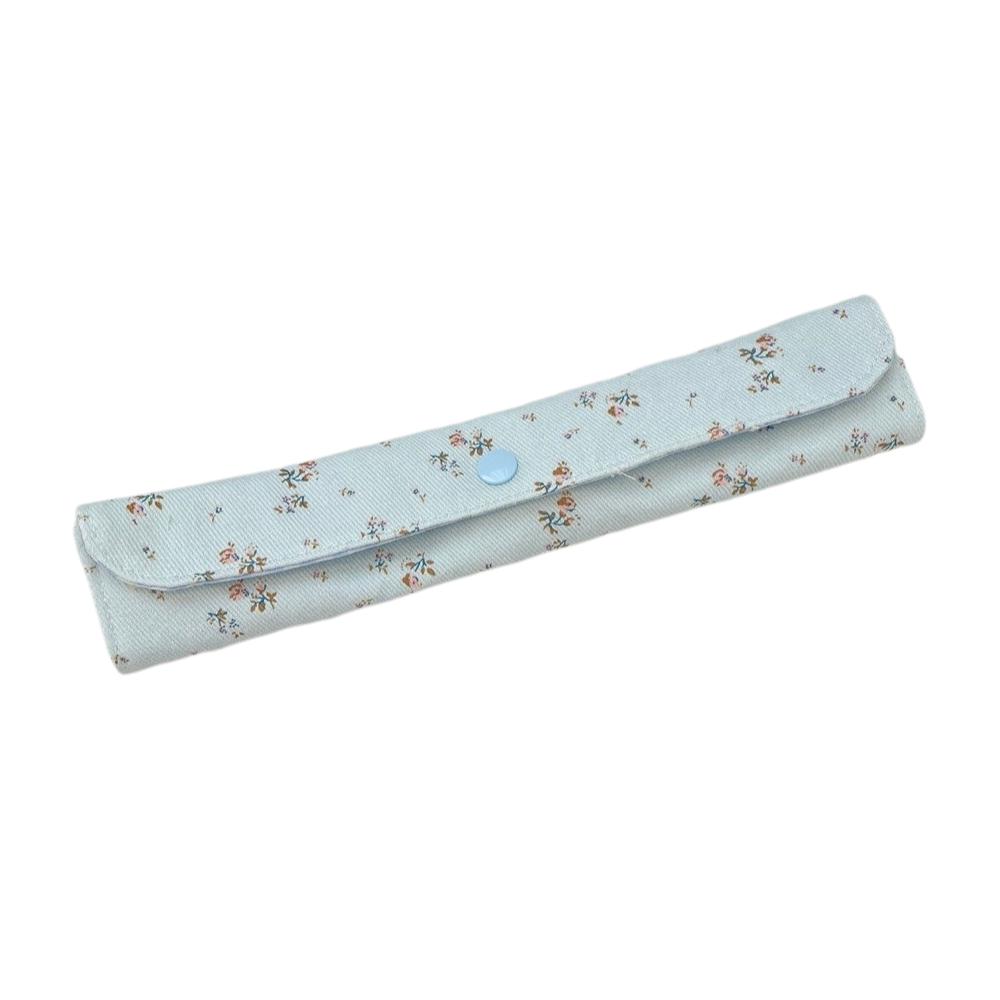Floral Plaid Spliced Tableware Storage Bag Utensil Pouch Chopsticks Spoon Storage