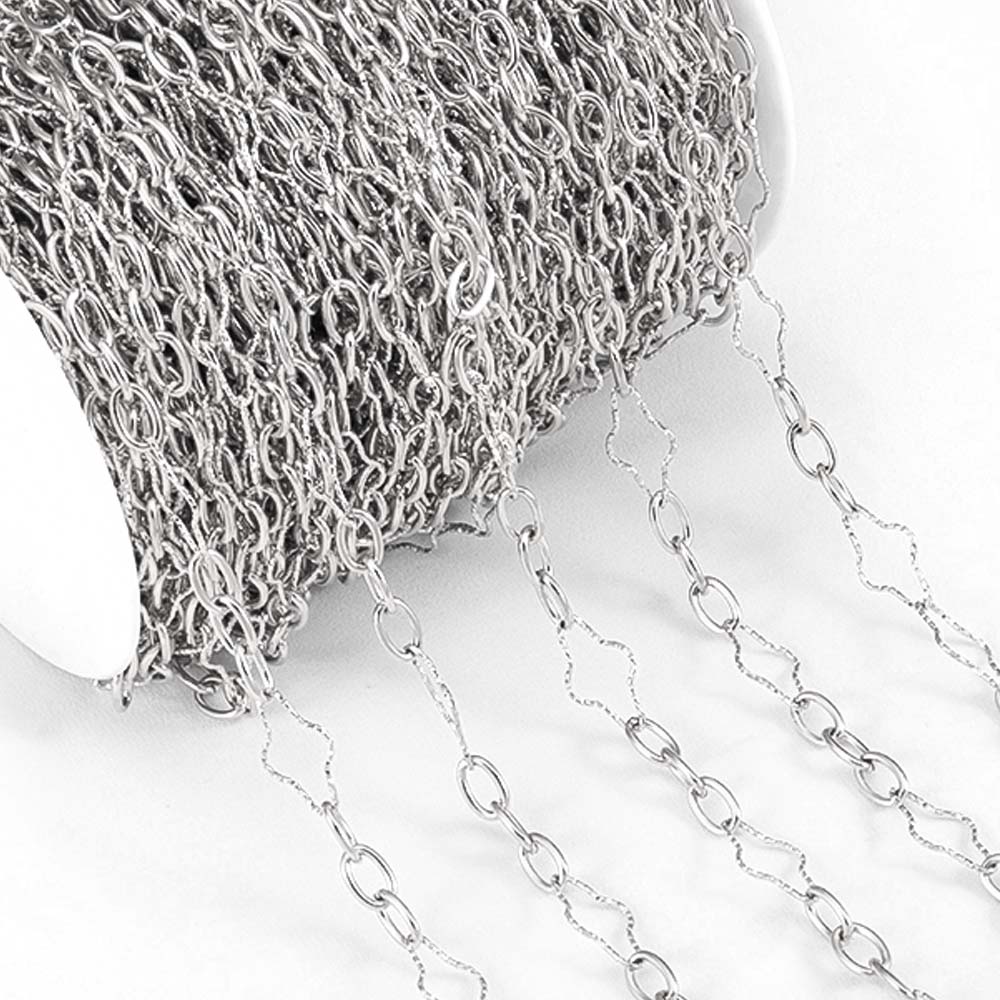 1Meter Fahsion Necklace Chain Stainless Steel 8 Shape Cross Double Loop Link Chain DIY Handmade Bracelet Material Jewelry Making