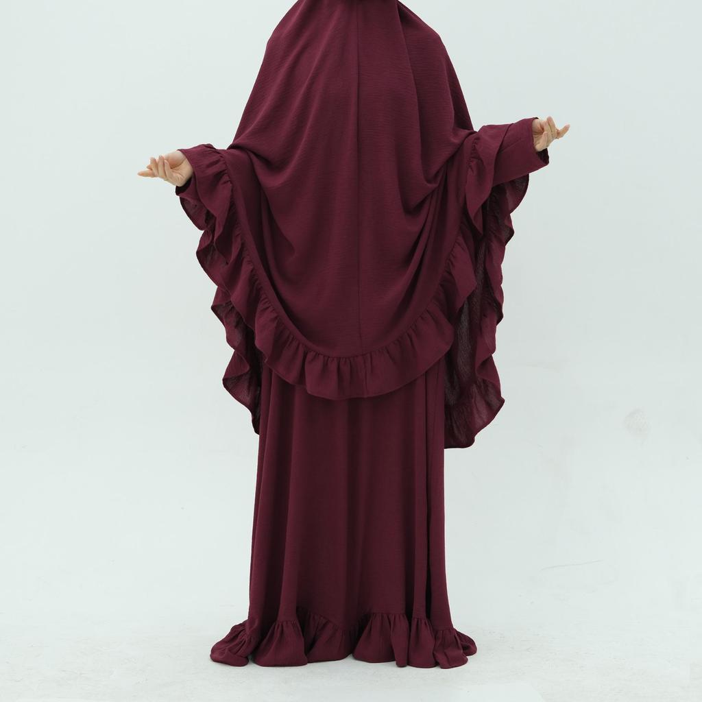 Платье Лория 2025 однотонное с большим платком на голову LR972