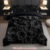 Комплект пододеяльника с 3D-принтом с узором черных роз, мягкий и удобный, наволочка, домашний текстиль, роскошный комплект пододеяльника