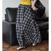 Summer Japanese Casual Plaid Skirt Three-dimensional Silhouette Fluffy Long Skirts Women