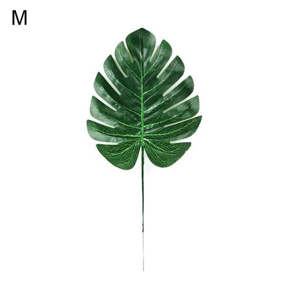 2Pcs Artificial Tropical Monstera Leaves Wedding Party Home Table Decoration