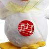 Easter mascot white hen with music box