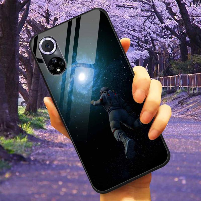 Чехол для Honor 50 Pro Закаленное Стекло Звездный Мрамор Жесткая Задняя Крышка для Телефона Huawei Honor 50 Чехлы Honor50 Защитные