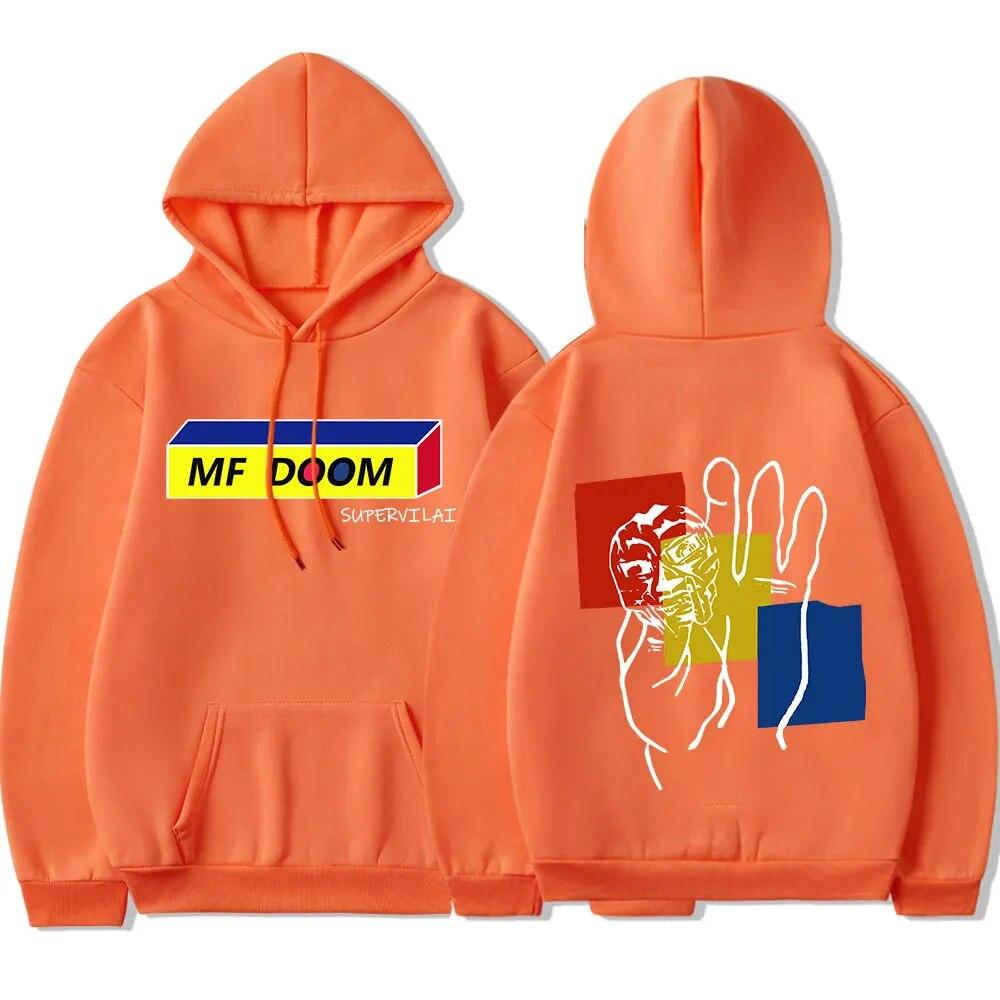 Толстовка с капюшоном в стиле хип-хоп, рэпер, Mf Doom, винтажная модная модная кофта унисекс, женская уличная одежда с графическим готическим принтом, толстовки для унисекс, унисекс