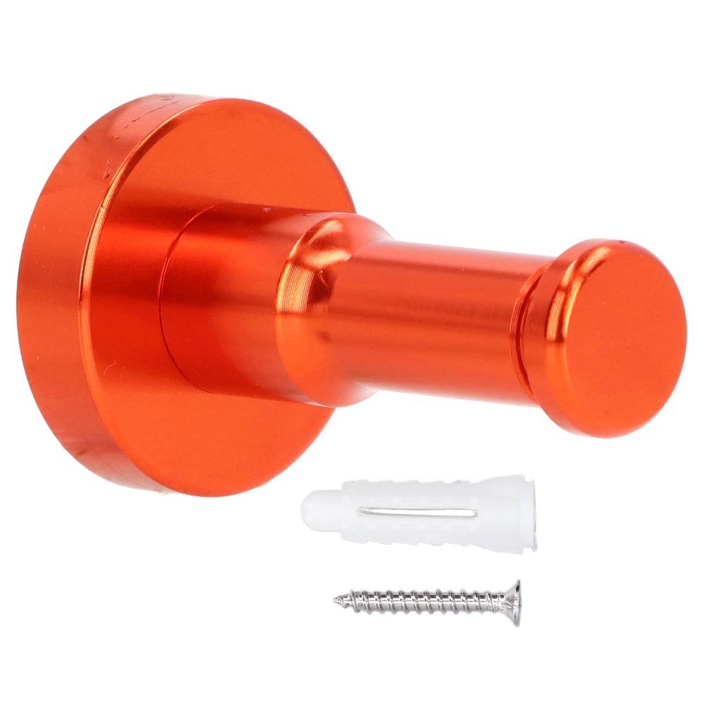 4 PCS Aluminum Towel Hook Orange Black Robe Hook Coat Hanger Bathroom Kitchen Balcony Bedroom