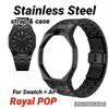 Б/у Оригинальная спецификация новый черный нержавеющая сталь Swatch Audemars Piguet Royal Oak Royal Pop ремешок черный корпус