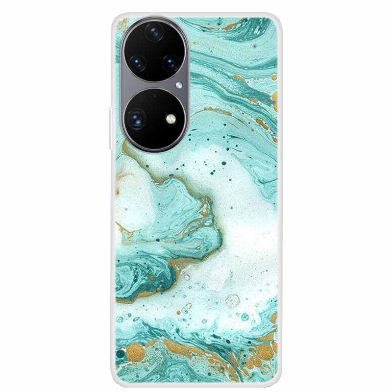 Чехол для Huawei P50 Pro P50 P50E Прозрачный Модный Ударопрочный Чехол из ТПУ Силикона для Huawei P50 Pro Чехол P 50 Защитный P50Pro