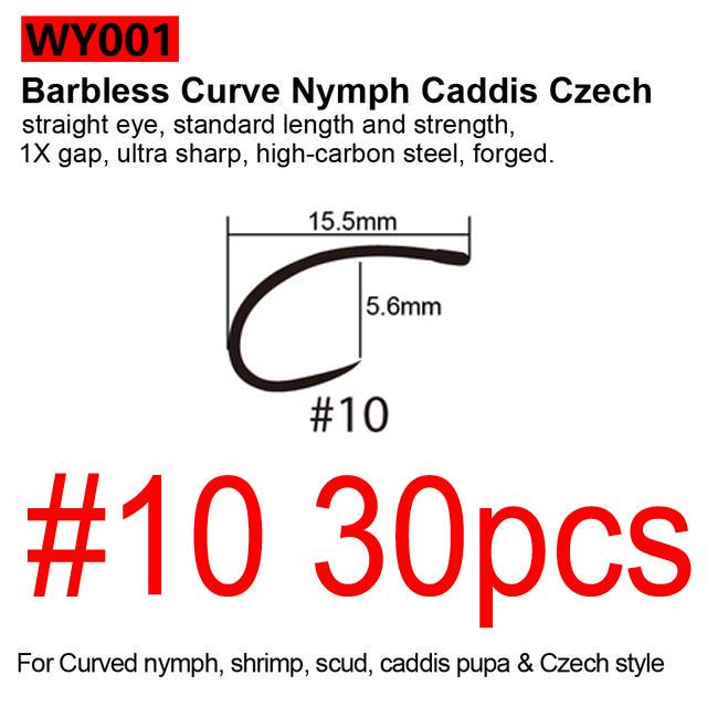 Черные никелевые крючки для завязывания мушек Bimoo, 30 шт./упак., крючки для завязывания мушек Nymph Stonefly Emerger Streamer Caddis, сухие крючки для мушки, крючки для ловли форели