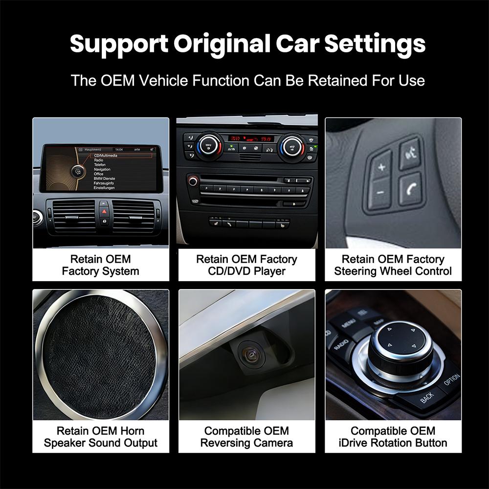 12.6 inch Ultra Wide Linux Screen Upgrade for BMW E87 1 Series 2006-2007 CCC 2008-2011 CIC Plug and Play Supports Factory iDrive