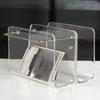 Transparent Acrylic Metal Magazine Rack Modern Minimalist Model Room Sales Office Living Room Study Bookshelf Light Luxury Ornaments