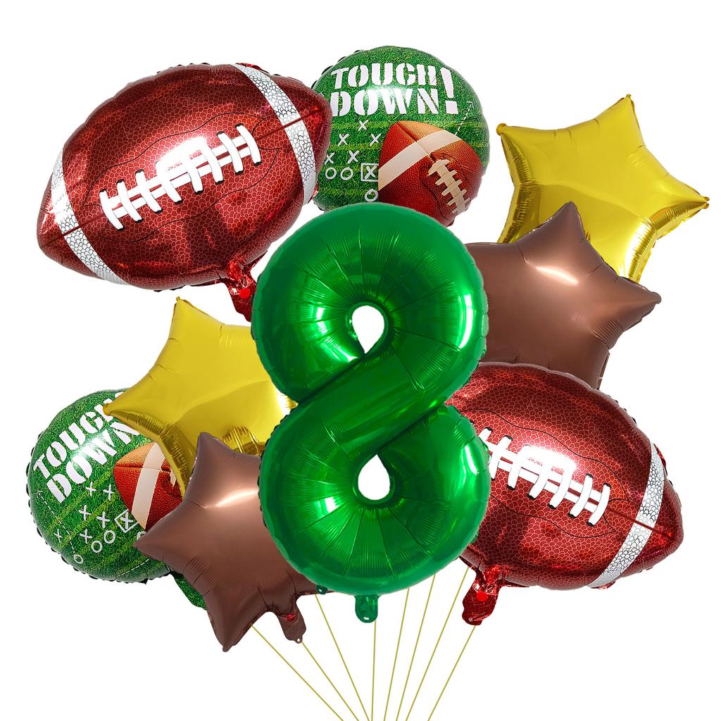 Rugby Balloon Set 32-inch Digital Children's Super Bowl Decorative Aluminum Film Balloon Scene Arrangement
